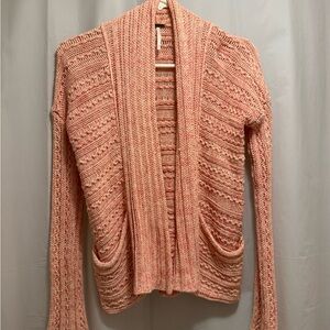 Free People Coral Knit Cardigan Sweater